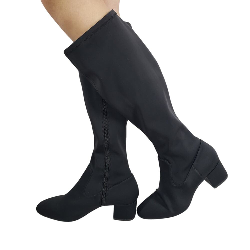 Alex Marie Women's Black Fabric Upper Knee High Boots Size 7.5M
